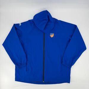 FC Cincinnati Jacket Mens XL Blue Full Zip Hooded Windbreaker MLS